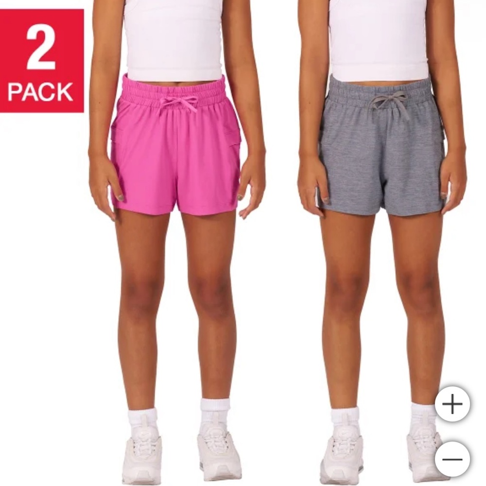 Soybu Girls Pink and Gray Cargo Knit Shorts size Large